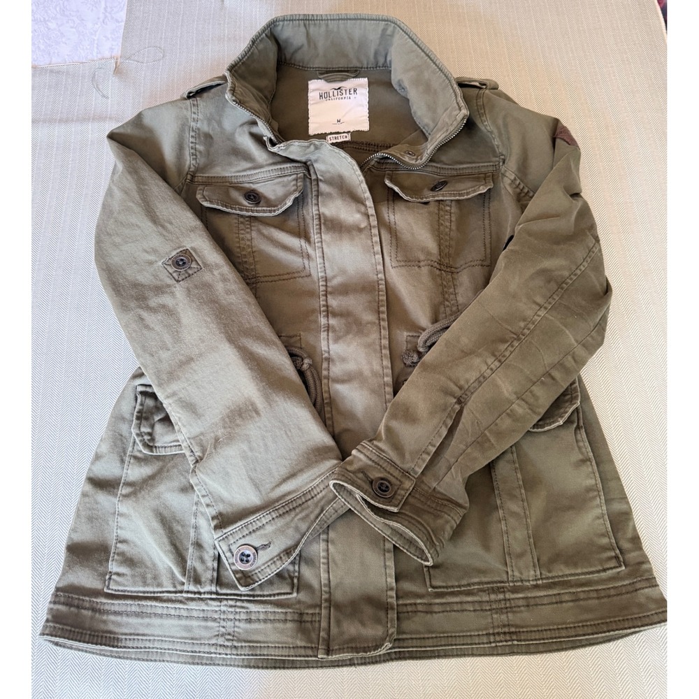 Hollister Olive Green Utility Field Jacket Stretch M